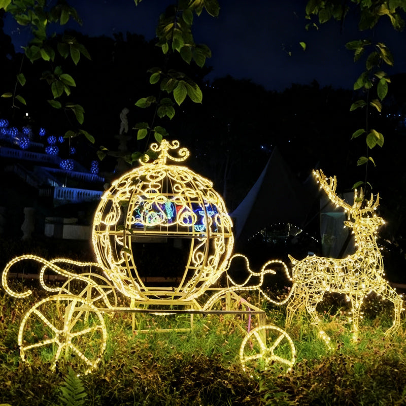 LED-Reindeer-Light with Sleigh