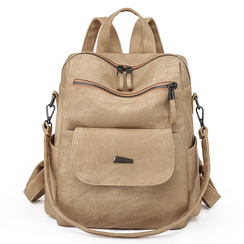 Women's backpack made of PU, large capacity