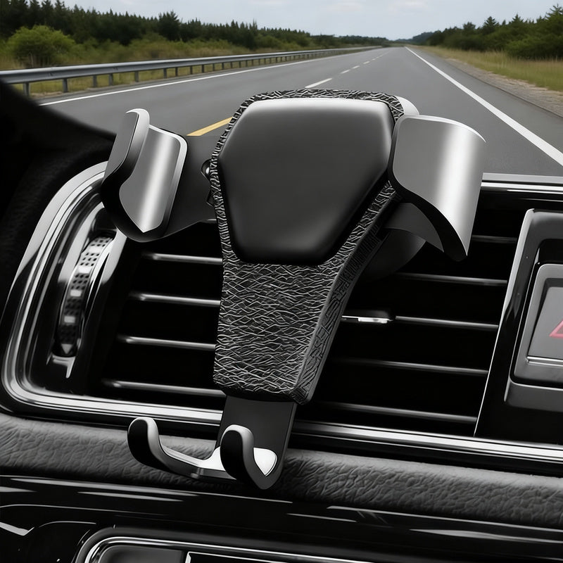 Car phone holder for the ventilation