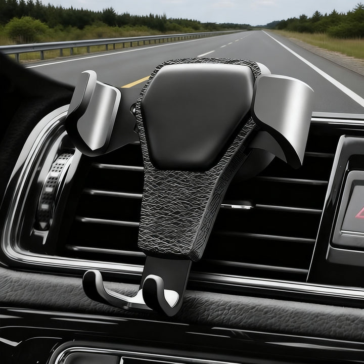 Car phone holder for the ventilation