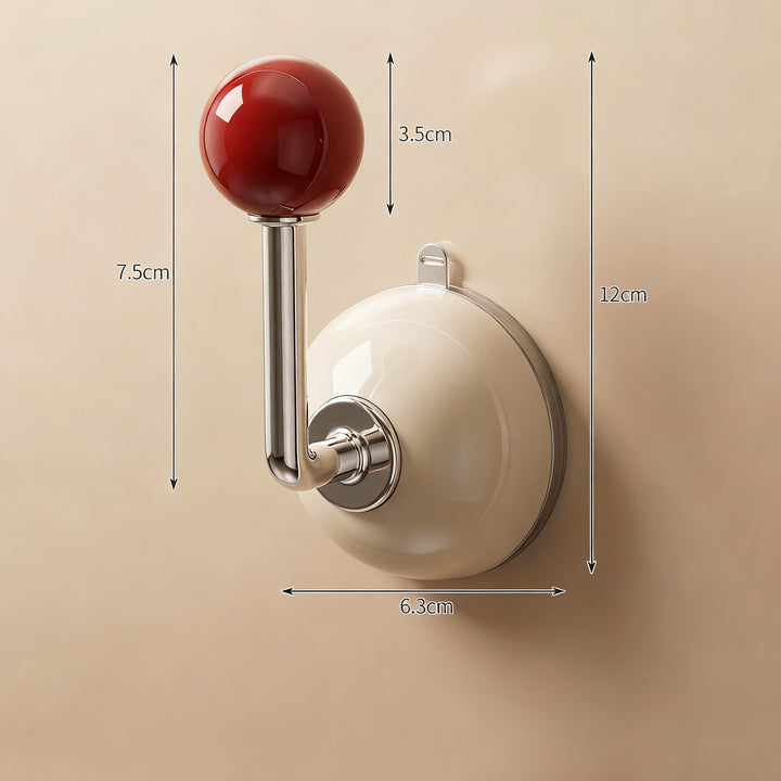 Suction cup hook for door and wall