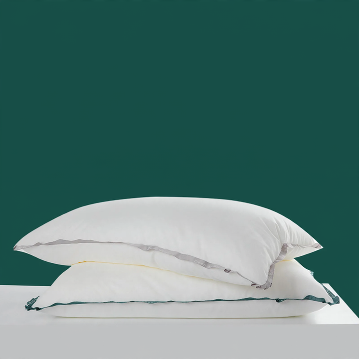 Flat neck support pillow with soybean fiber