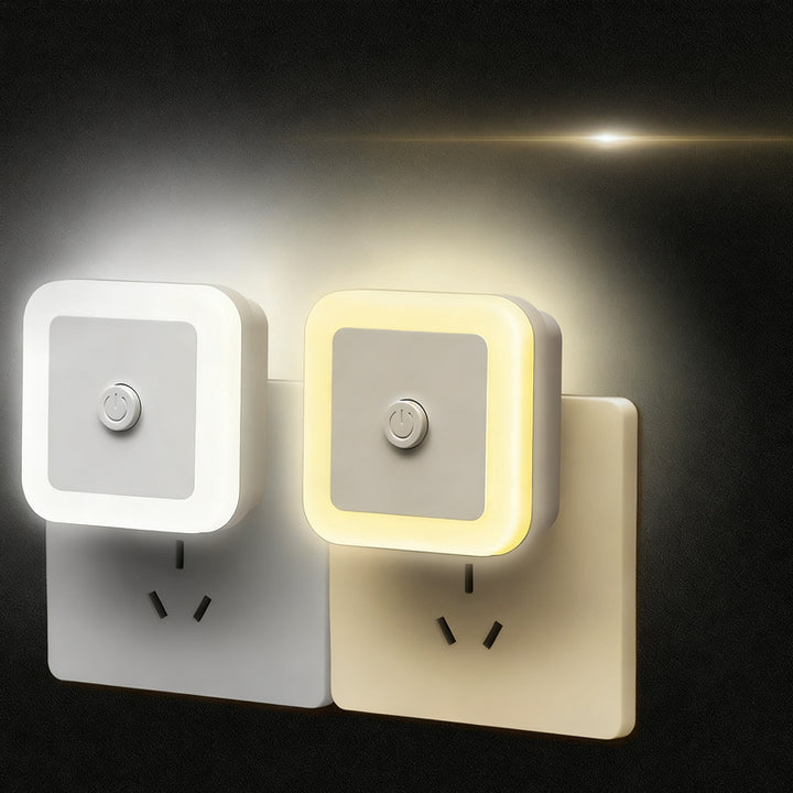 Socket night light with light sensor, LED