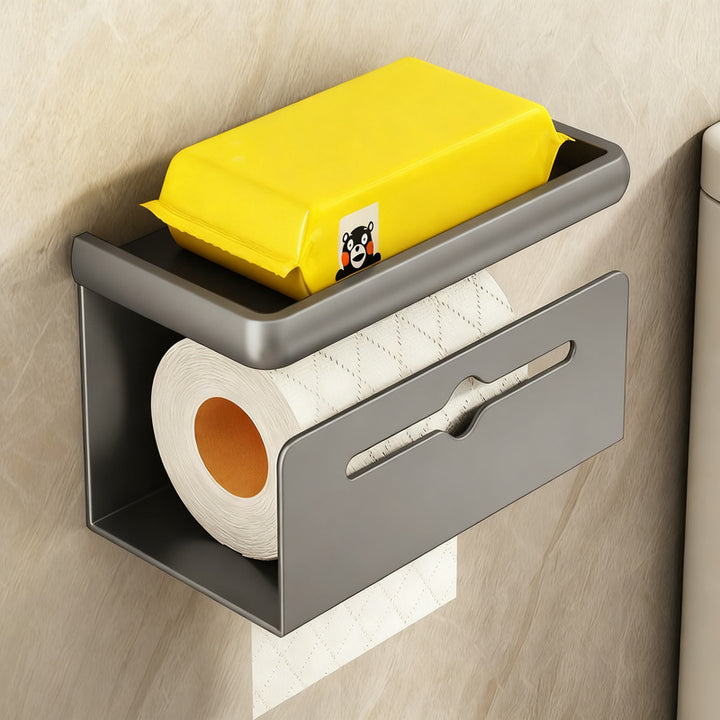 Wall-mounted paper towel holder made of aluminum
