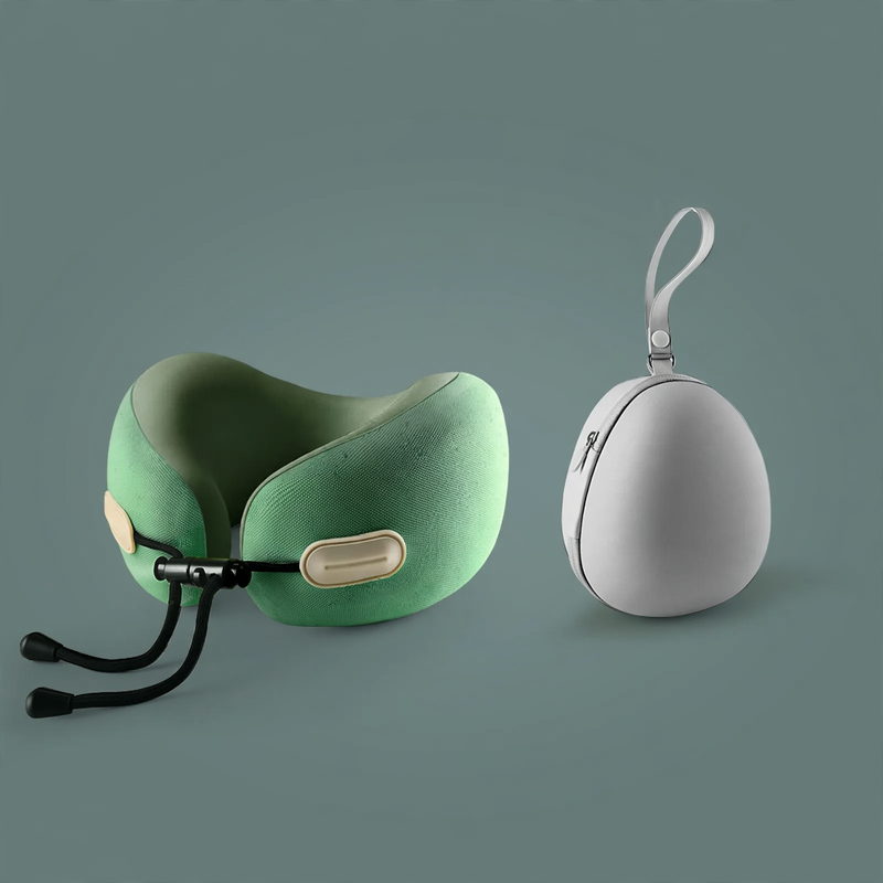 Memory foam neck support pillow with pocket