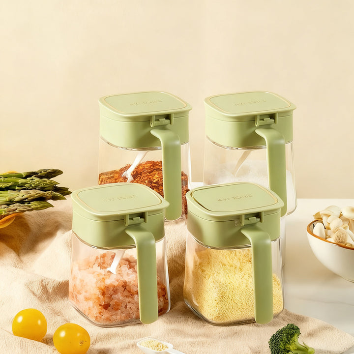 Glass spice boxes with lid, modern