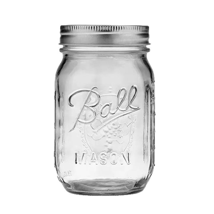 Glass storage jars, various sizes