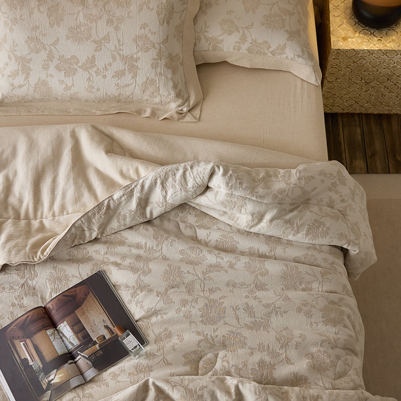 Duvet, cotton, soy fiber filling, year-round
