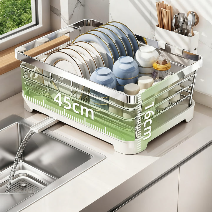 Stainless steel draining basket for dishes