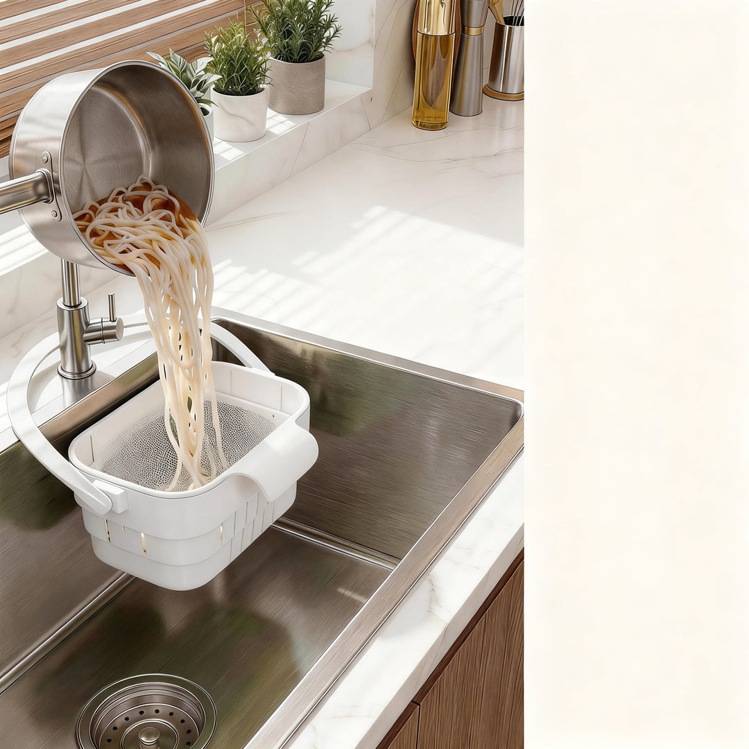 Collapsible Draining Basket for the Sink