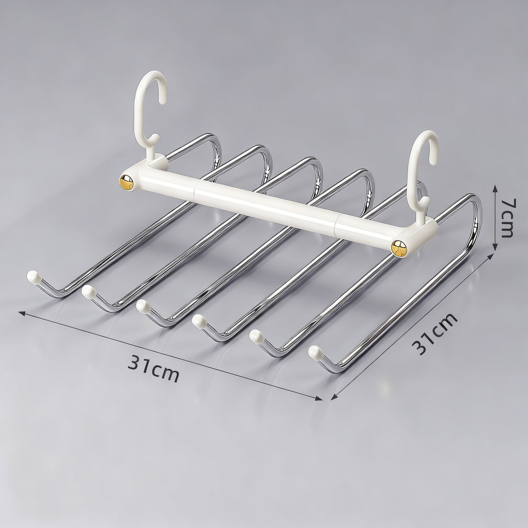 Foldable stainless steel trouser hangers