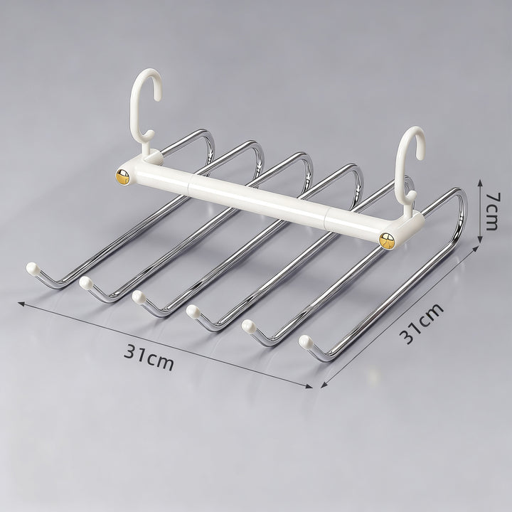 Foldable stainless steel trouser hangers