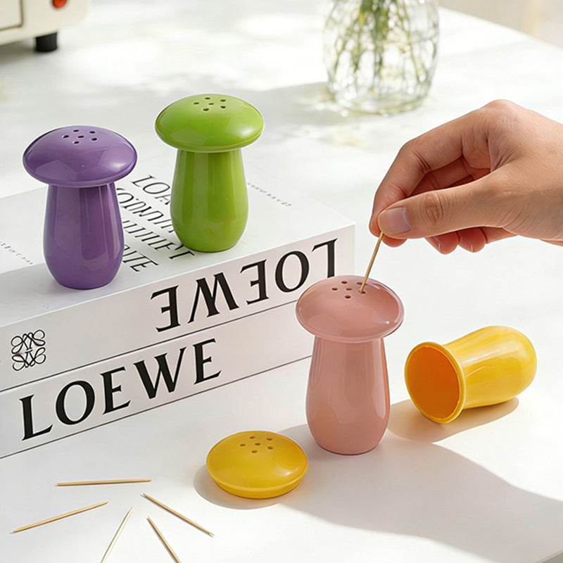 Mushroom-Toothpick-Holder, Macaron-Design