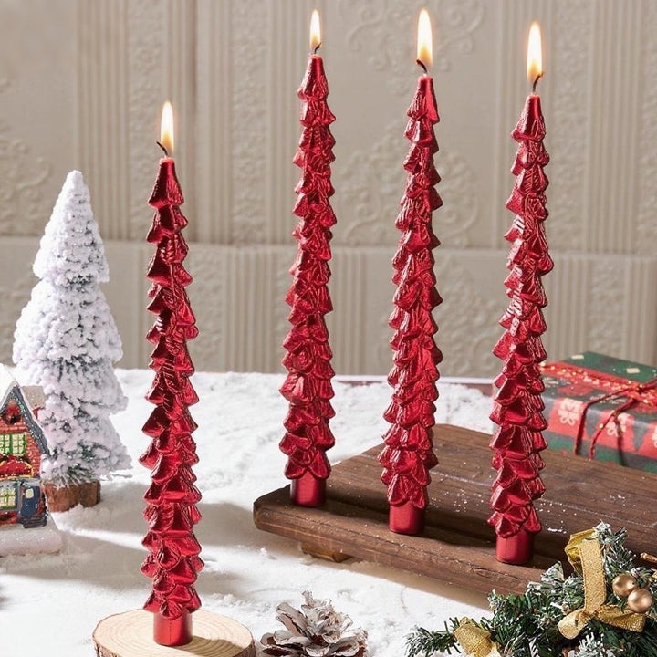 Christmas tree scented candle, handcrafted