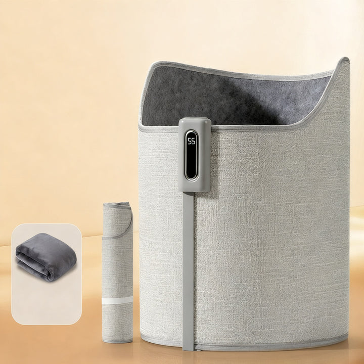 Electric foot warmer with button control