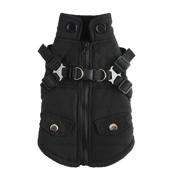 Dog jacket with zipper, polyester