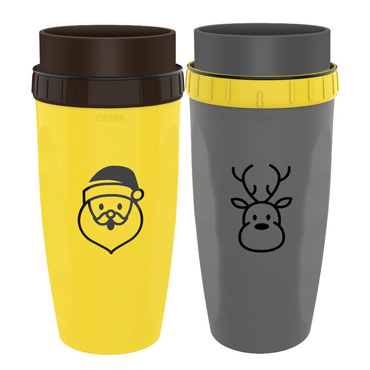 Portable drinking cup with straw, 300 ml