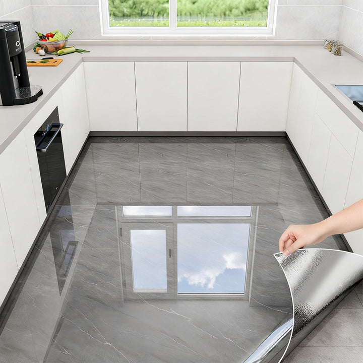 Marble floor sticker, self-adhesive