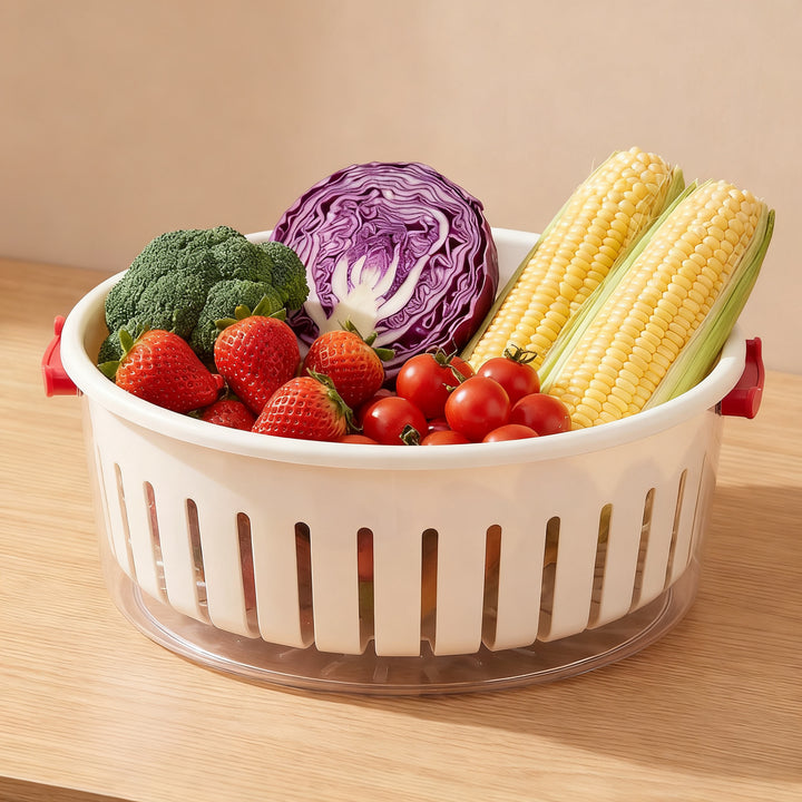 Vegetable washing sieve, two-piece, removable