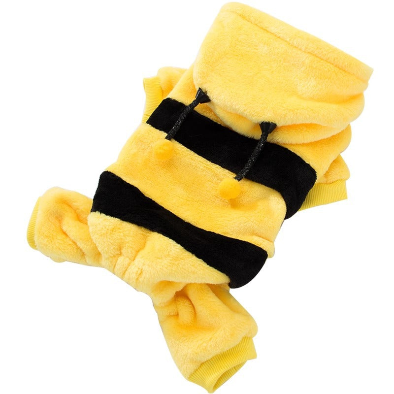 Fleece costume for dogs and cats, 4-legged