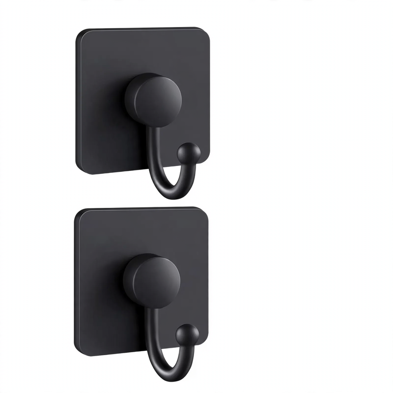 Stainless steel adhesive hooks, self-adhesive, no drilling
