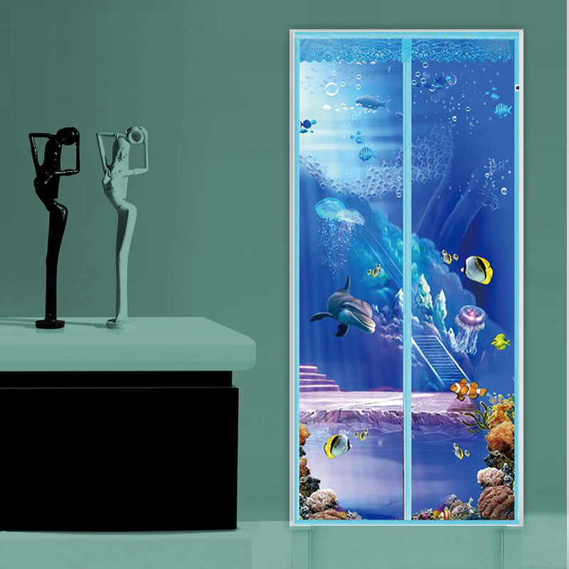 Curtain with mosquito protection, cartoon design