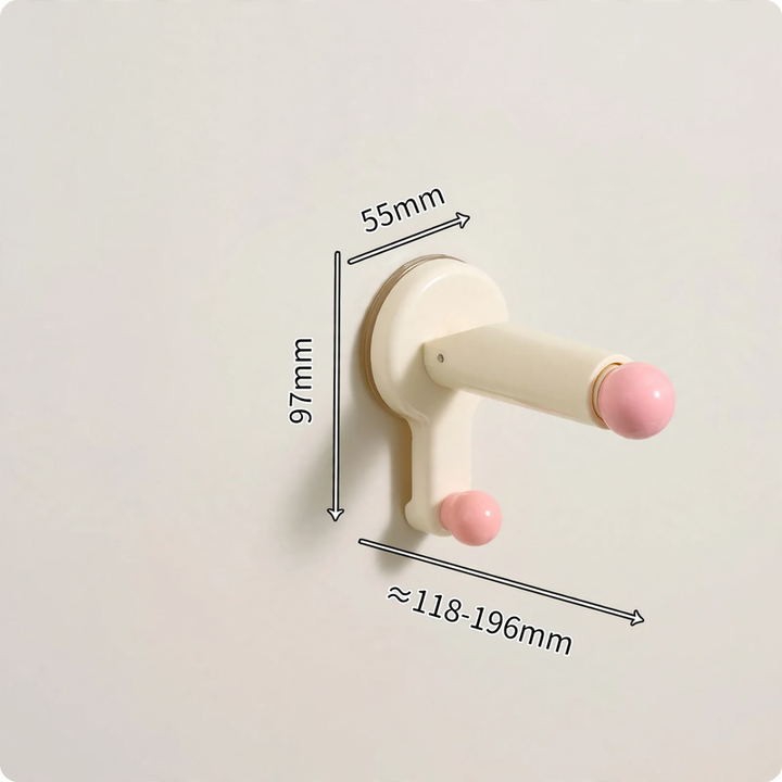 Wall-mounted laundry hanger, extendable, no drilling