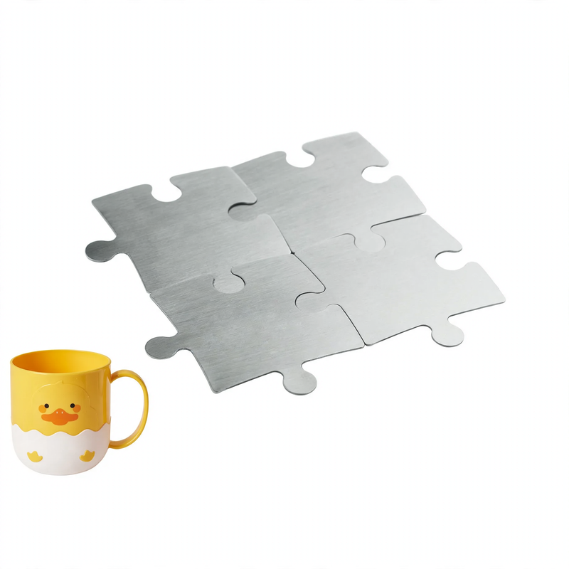 Stainless Steel Coaster, Puzzle Design