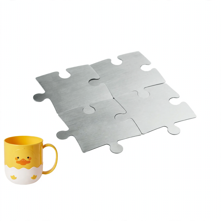 Stainless Steel Coaster, Puzzle Design