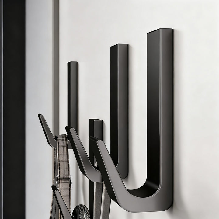 Aluminum wall hooks with adhesive surface