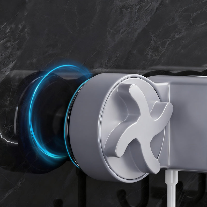 Suction cup holder for broom and mop