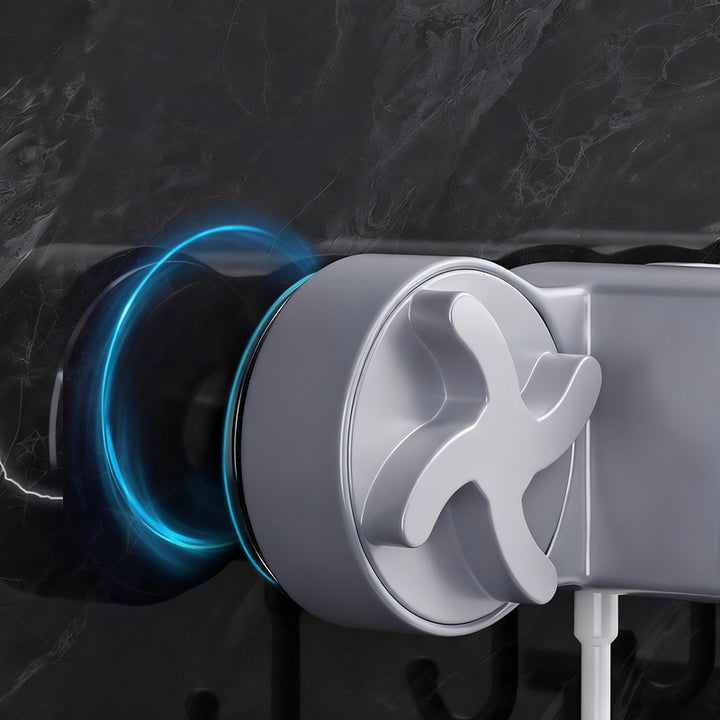 Suction cup holder for broom and mop
