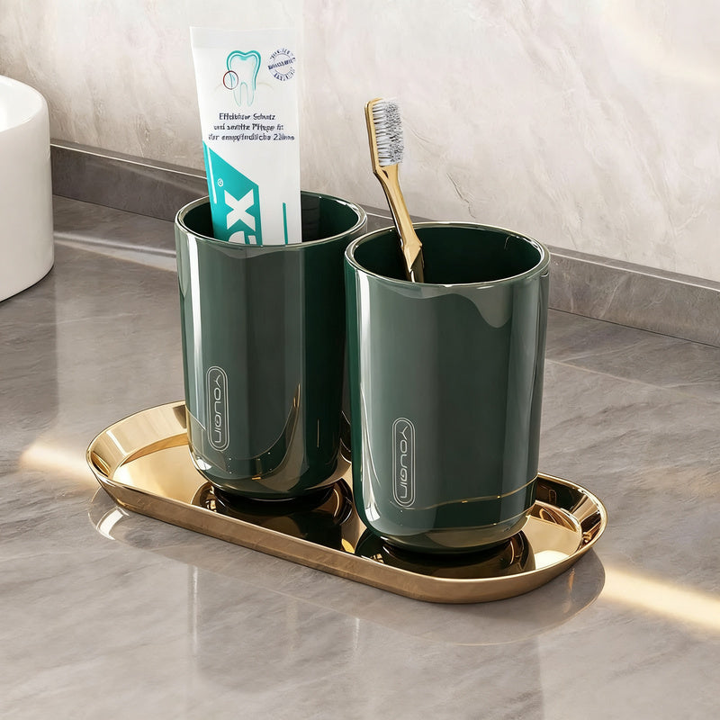 Portable toothbrush cup made of plastic
