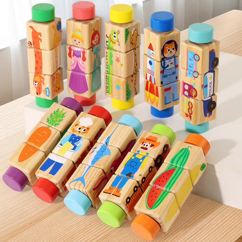Wooden puzzle for babies, 0–3 years