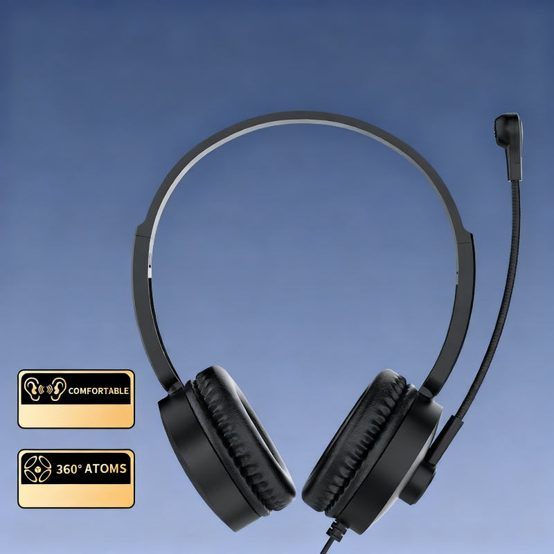Bai'en DH800 Call Center Agent Telemarketing Outbound Customer Service Headset Computer Mobile Phone Telephone Headset