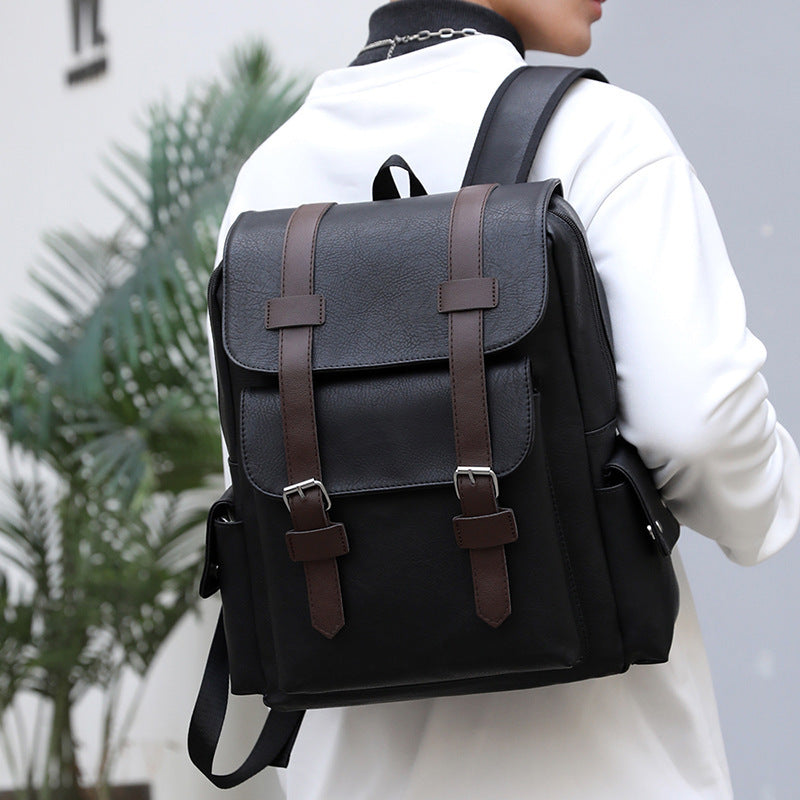 Backpack made of PU leather, 20–35 L, model 975