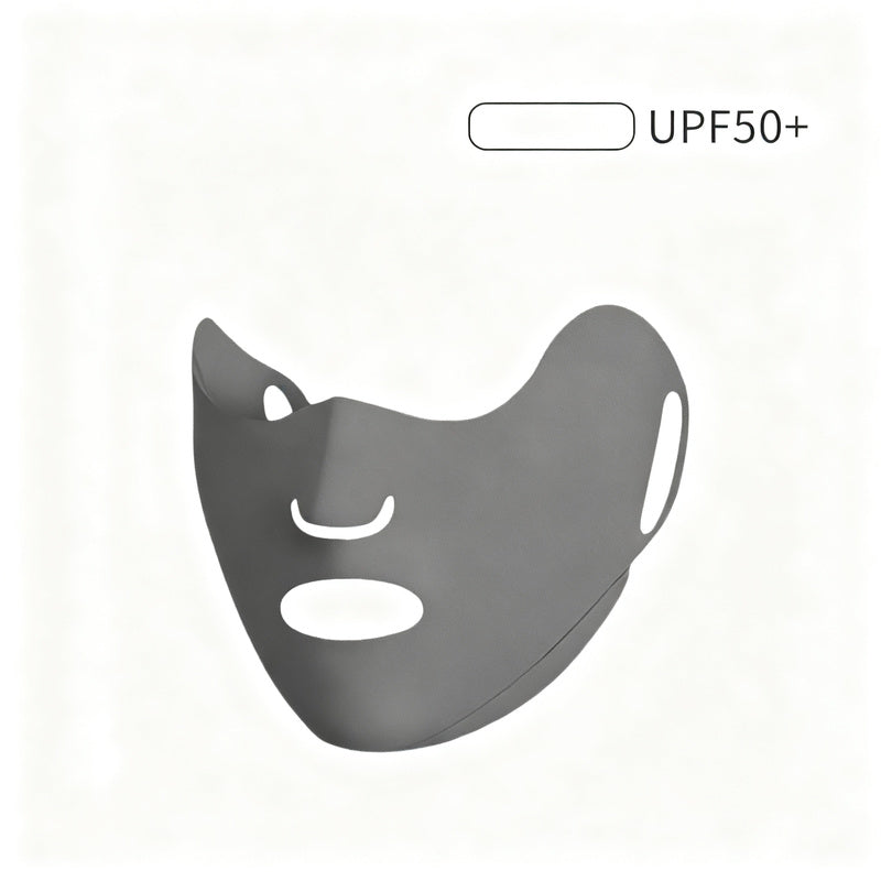 UV protection face mask with ear loops and neck protection