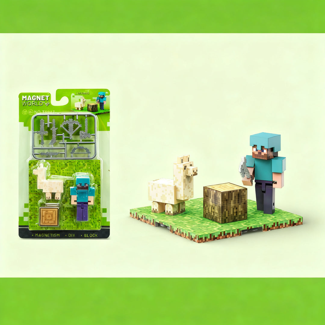 Magnetic building blocks, plastic, children's toy