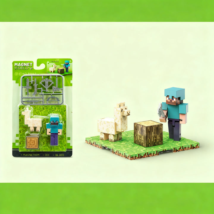 Magnetic building blocks, plastic, children's toy