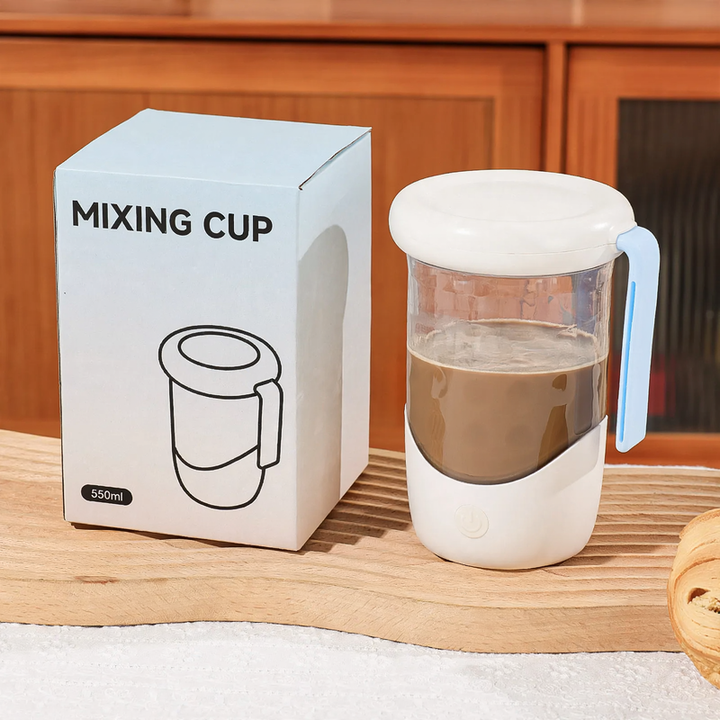 Portable electric mixing mug, 550 ml, with handle