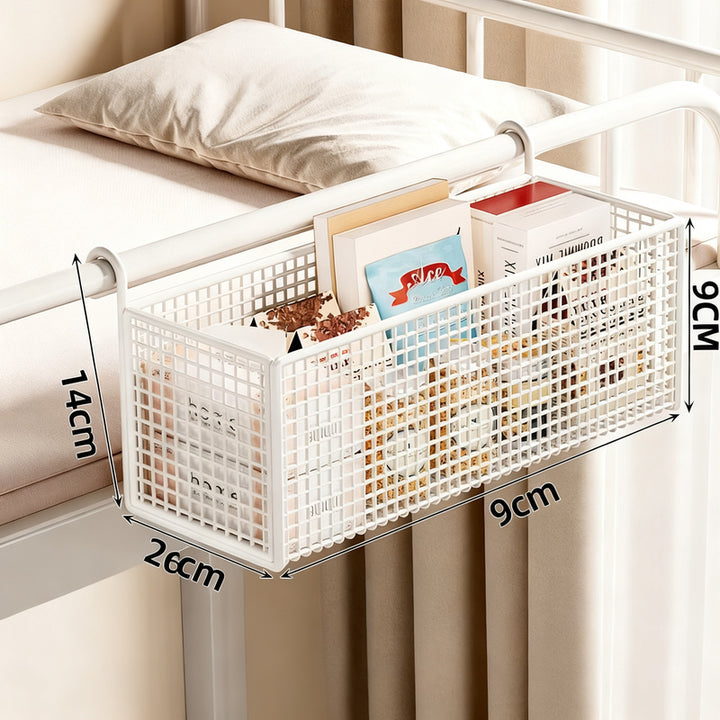 Bed shelf for hanging, steel mesh