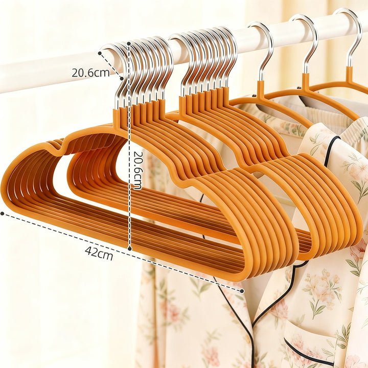 Wide plastic hangers, non-slip, set of 10 or 20