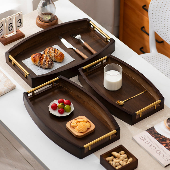 Bamboo serving tray, rectangular