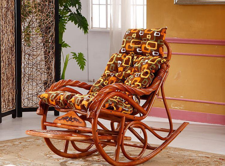 Rattan rocking chair, country style