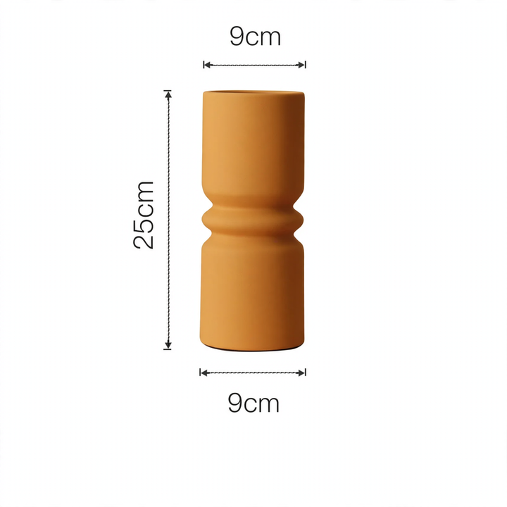 Geometric Ceramic Vase in Nordic Style