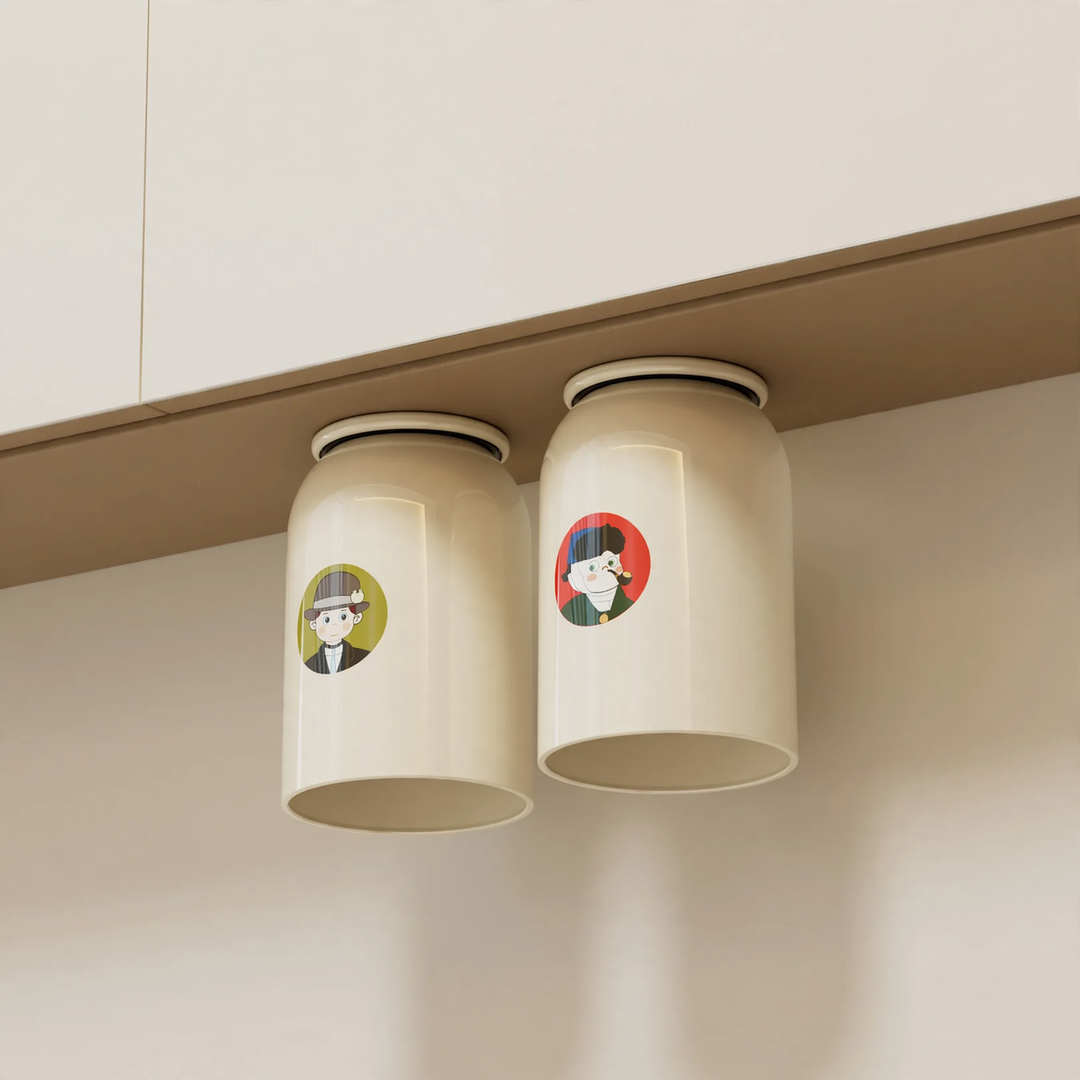 Magnetic toothbrush holder, wall-mounted