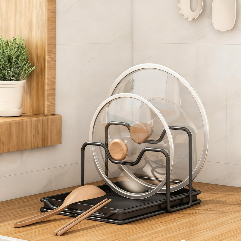 Stainless steel pot lid holder, multi-layer