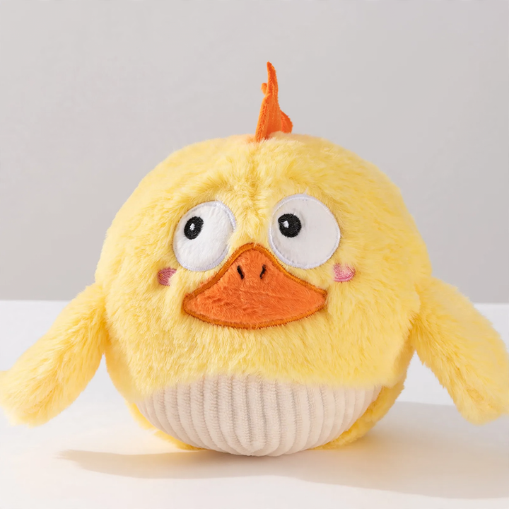Springing plush play ball with sound for dogs