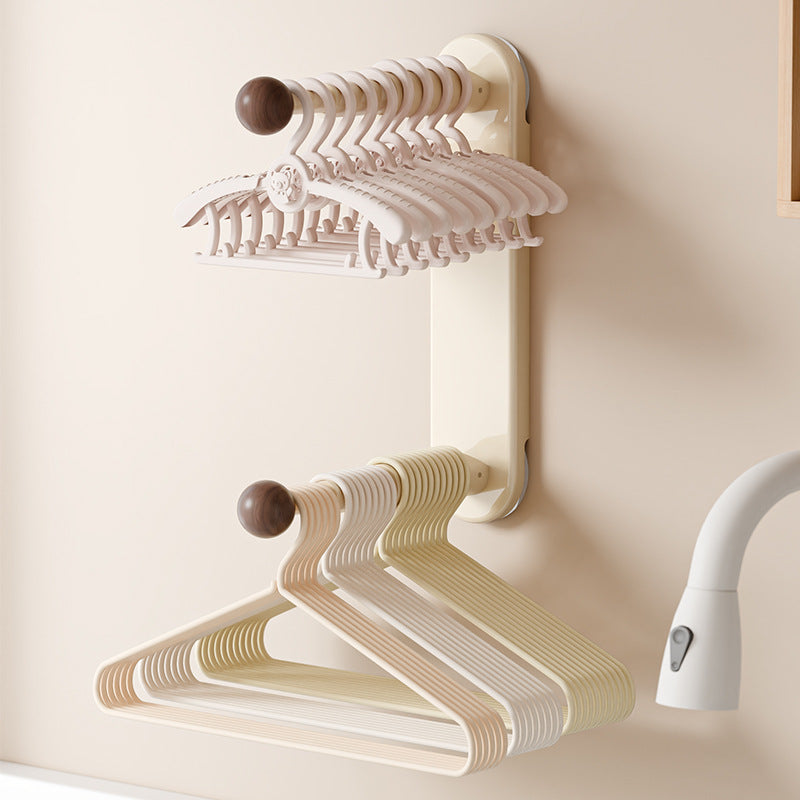 Extendable clothes rail, wall-mounted, without drilling
