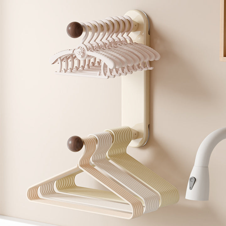 Extendable clothes rail, wall-mounted, without drilling